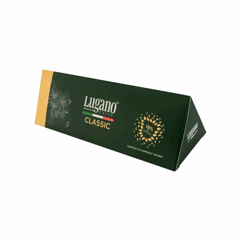 Lugano Caffè Classic Espresso Capsule Triangular Pack 10 Pcs