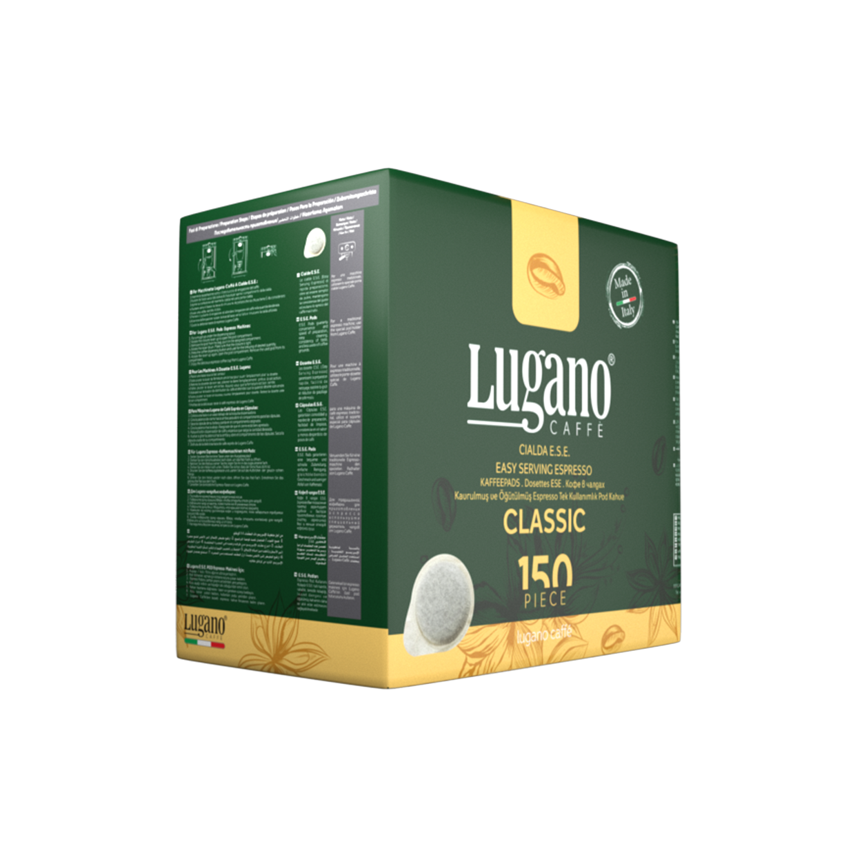 Lugano Caffè Classic Espresso Pod 150 pcs Value Pack Lugano Caffè Classic Espresso Pod 150 pcs Value Pack