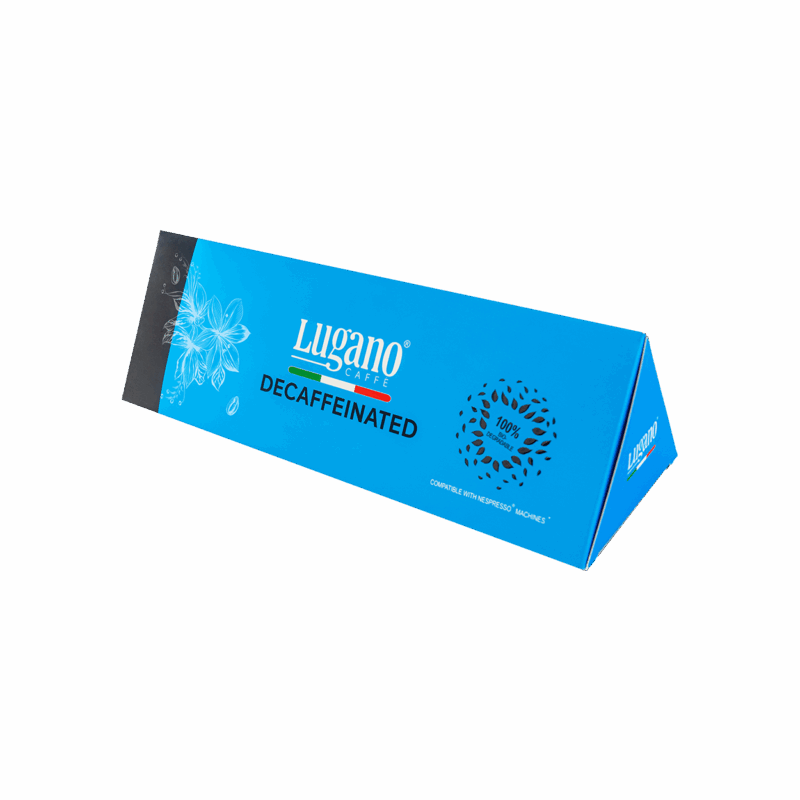 Lugano Caffè Decaffeinated Espresso Capsule Triangular Pack 10 Pcs