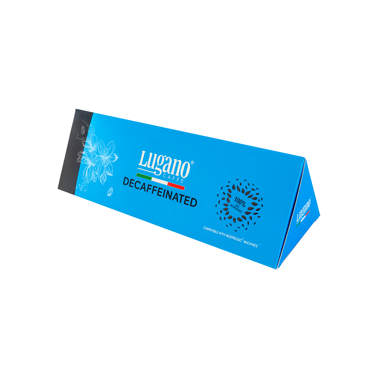 Lugano Caffè Decaffeinated Espresso Capsule Triangular Pack 10 Pcs Lugano Caffè Decaffeinated Espresso Capsule Triangular Pack 10 Pcs