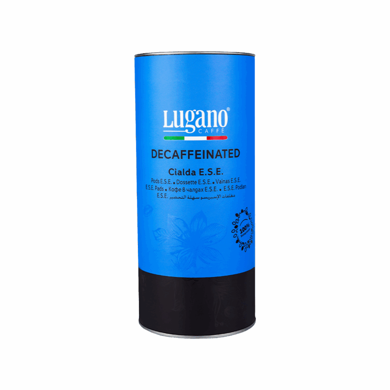 Lugano Caffè Decaffeinated Espresso Pod 18 pcs cylinder pack