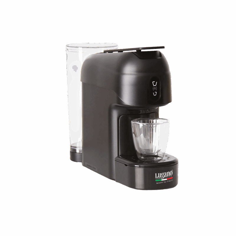 Lugano Elite Mini Espresso Machine Pod & Capsule Compatible Black Color