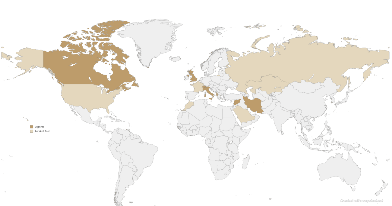 Lugano Caffe Geographic presence
