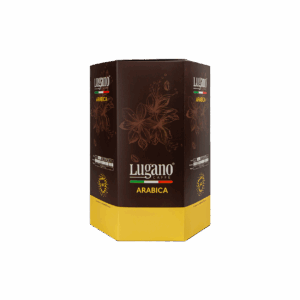 Lugano Caffè Arabica Espresso Capsule Hexagonal Saving Pack 60 Pcs front side