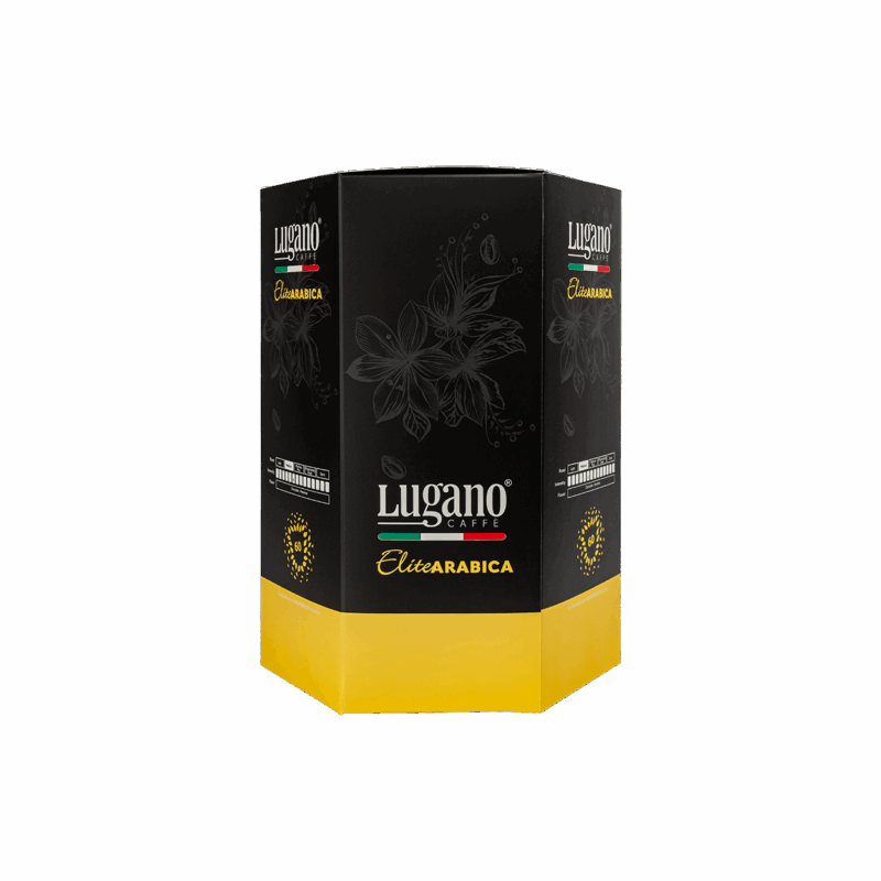 Lugano Caffè Elite Arabica Espresso Capsule Hexagonal Saving Pack 60 Pcs front