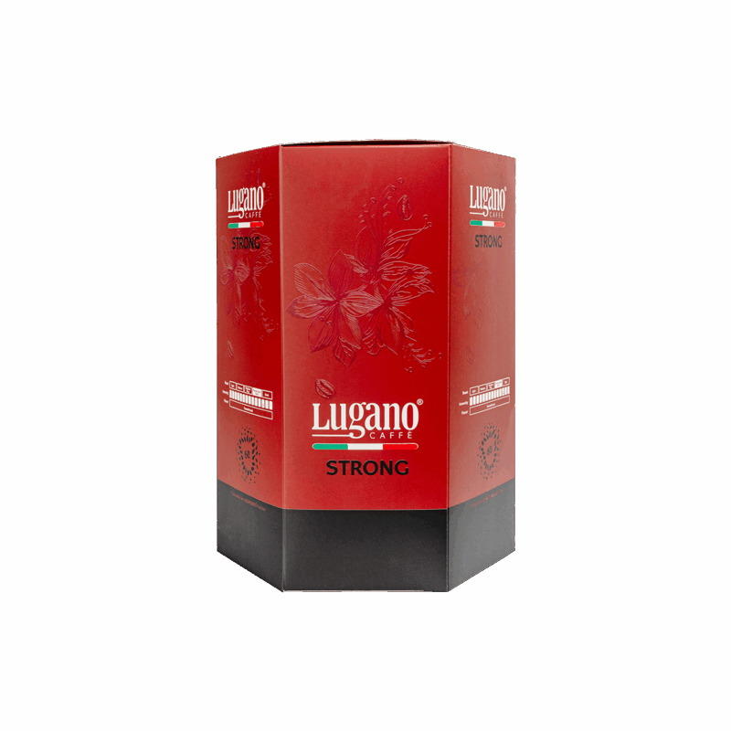 Lugano Caffè Strong Espresso Capsule Hexagonal Saving Pack 60 Pcs front 2