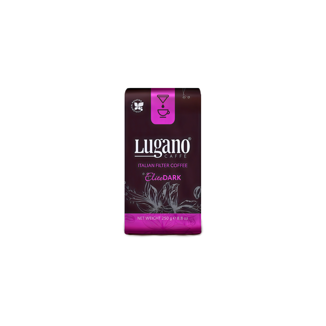 Lugano Caffè Elite Arabica Dark Coffee 250 Gr Vacuum Pack Lugano Caffè Elite Arabica Dark Coffee 250 Gr Vacuum Pack