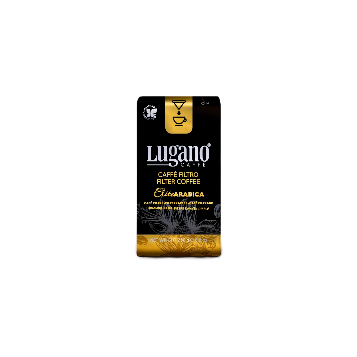 Lugano Caffè Elite Arabica Filter Coffee 250 Gr Vacuum Pack Lugano Caffè Elite Arabica Filter Coffee 250 Gr Vacuum Pack