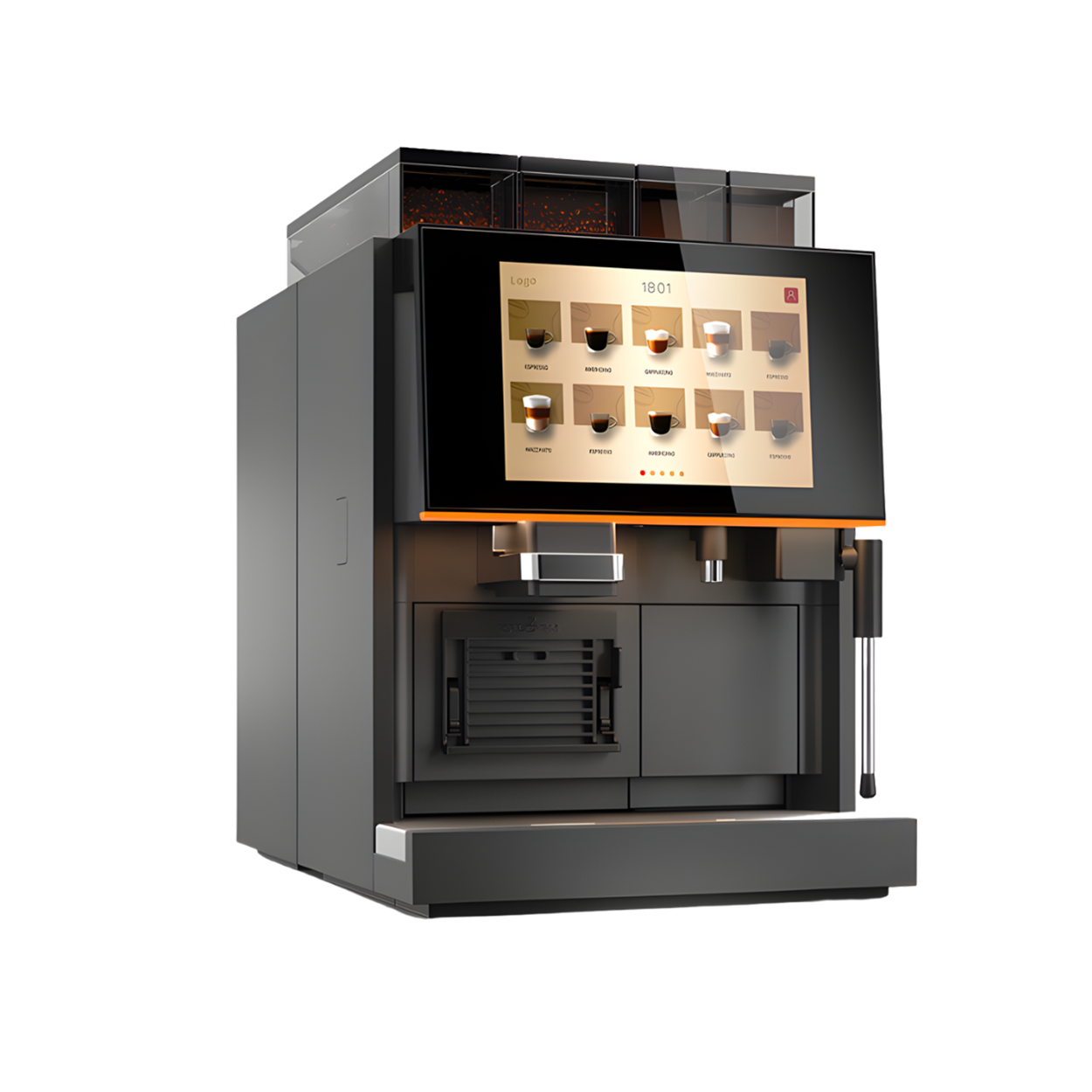 Lugano Caffe Vivace Pro Full automatic machine front left side Lugano Caffe Vivace Pro Full automatic machine front left side