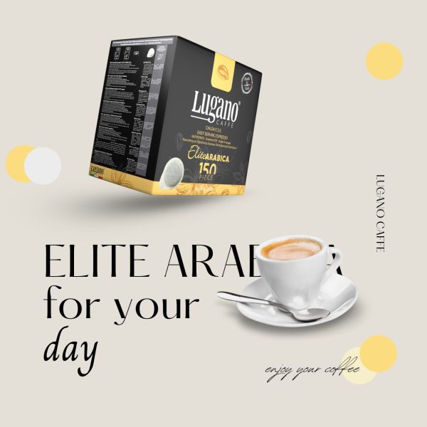 Lugano Caffè Arabica Espresso Pod 150 pcs Value Pack beige bg poster
